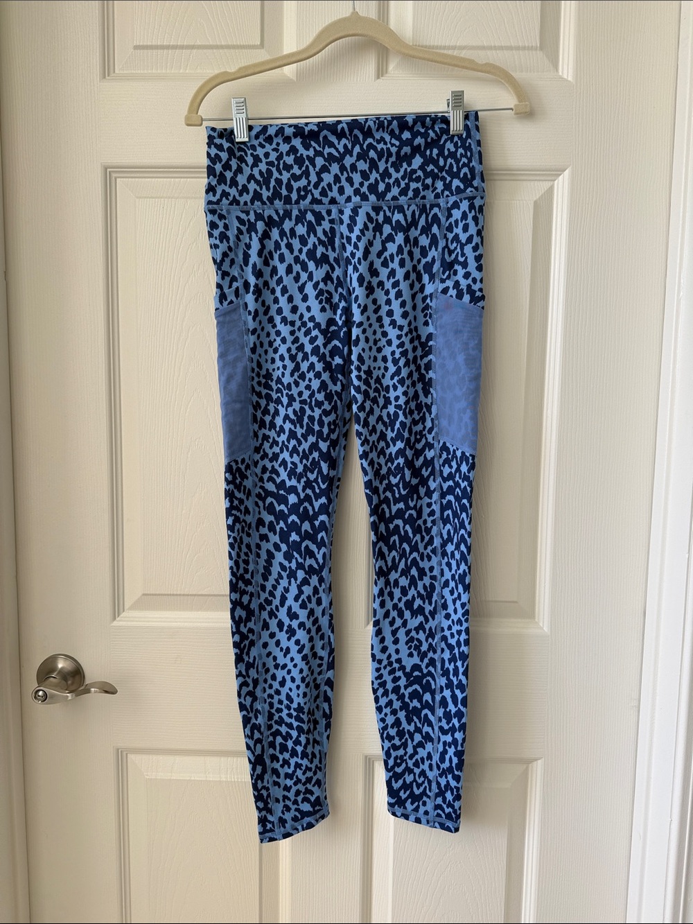 Fabletics Blue Animal Print High-Rise Leggings